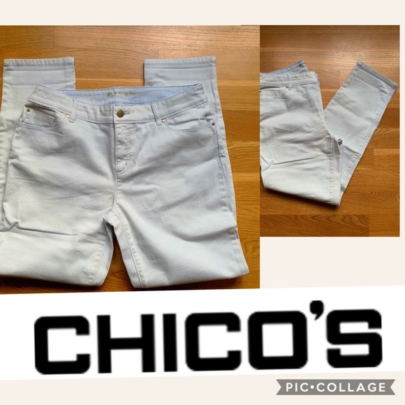 ❇️Platinum Chico’s Light Wash Jeans❇️ - Picture 1 of 6